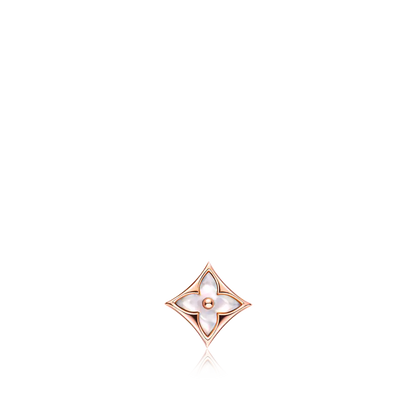[Bijoux Regalia]Boucles d'oreilles en or rose et nacre étoilée