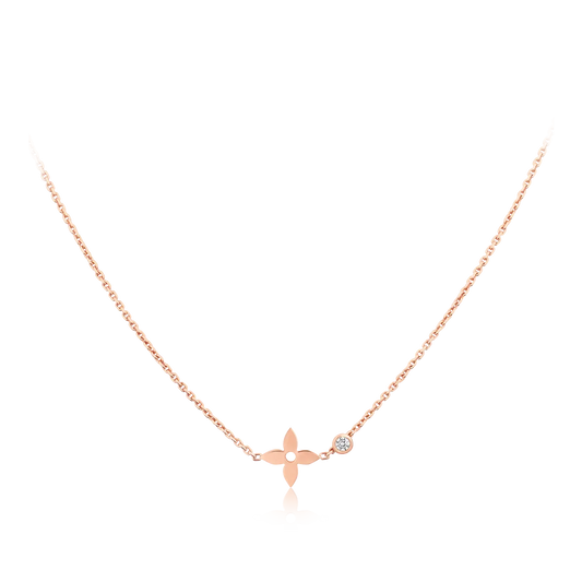 [Bijoux Regalia]PENDENTIF BLOSSOM OR ROSE ET DIAMANT