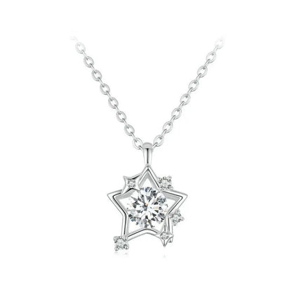 Collar con colgante de estrella brillante