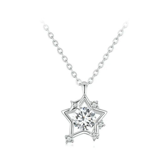 Collar con colgante de estrella brillante