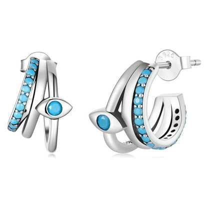 Pendientes multicapa de ojo de diablo