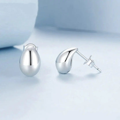 Pendientes de gota de agua brillantes Pendientes hipoalergénicos en forma de lágrima