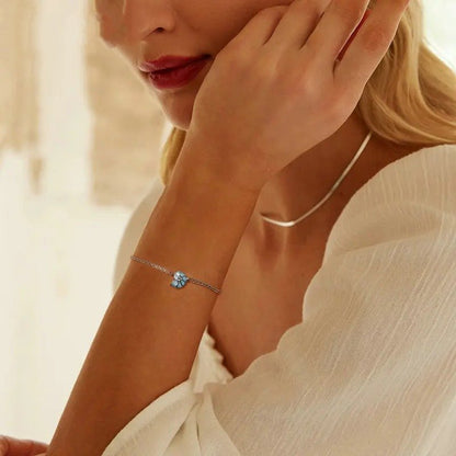 Pulseras de cadena de eslabones de concha azul