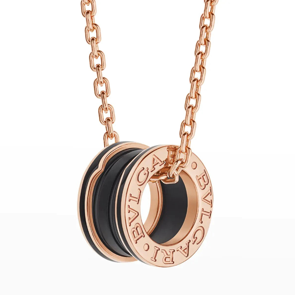 [Bijoux Regalia] COLLIER ZERO 1 EN CÉRAMIQUE NOIRE ET OR ROSE