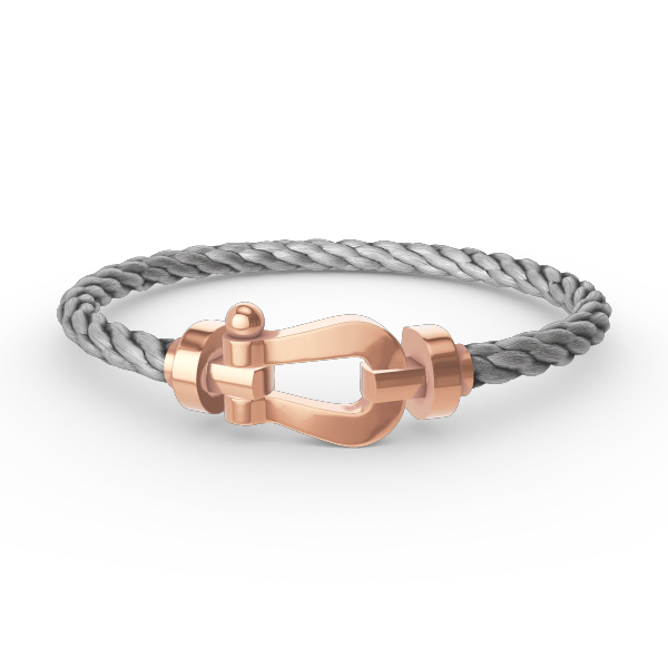[Joyas Regalia] PULSERA FORCE DE HERRADURA GRANDE SIN DIAMANTES EN ORO ROSA