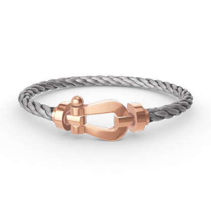 [Joyas Regalia] PULSERA FORCE DE HERRADURA GRANDE SIN DIAMANTES EN ORO ROSA