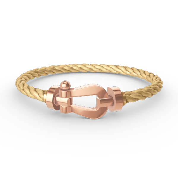 [Joyas Regalia] PULSERA FORCE DE HERRADURA GRANDE SIN DIAMANTES EN ORO ROSA