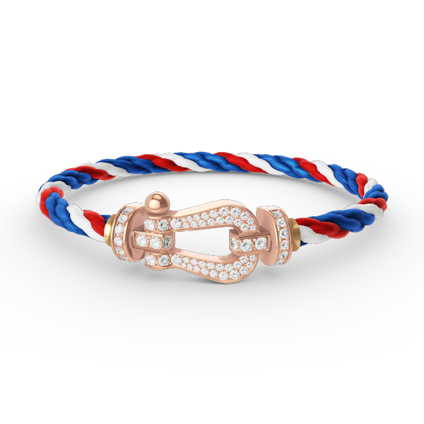 [Joyas Regalia] PULSERA FORCE DE HERRADURA GRANDE CON DIAMANTES EN ORO ROSA