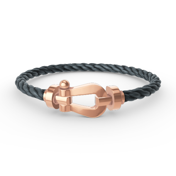 [Joyas Regalia] PULSERA FORCE DE HERRADURA GRANDE SIN DIAMANTES EN ORO ROSA