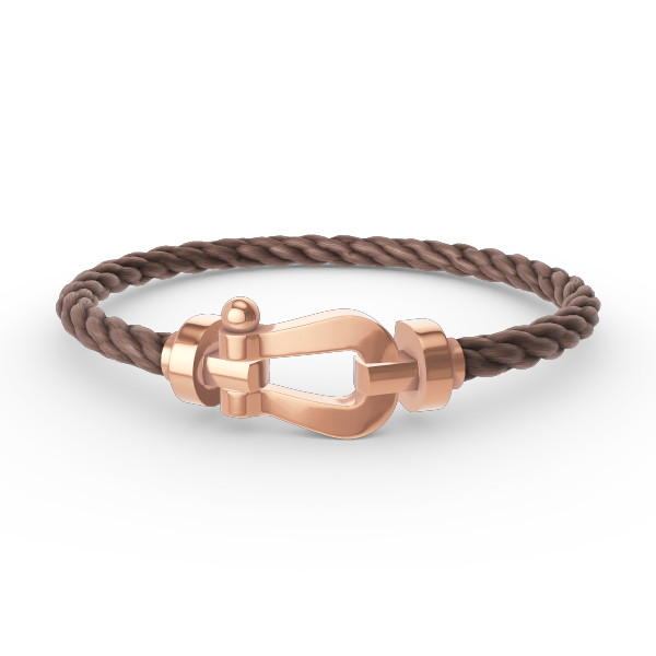 [Joyas Regalia] PULSERA FORCE DE HERRADURA GRANDE SIN DIAMANTES EN ORO ROSA