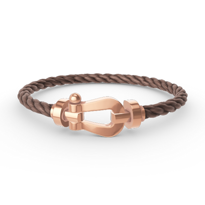 [Joyas Regalia] PULSERA FORCE DE HERRADURA GRANDE SIN DIAMANTES EN ORO ROSA
