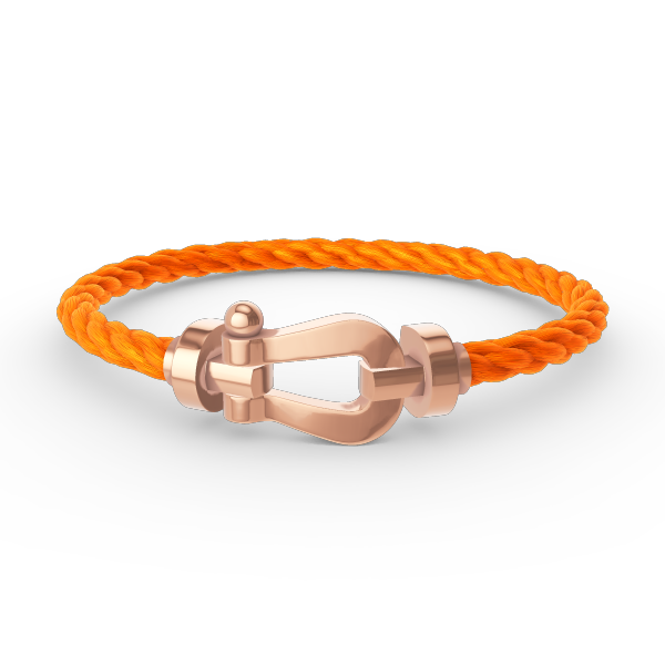 [Joyas Regalia] PULSERA FORCE DE HERRADURA GRANDE SIN DIAMANTES EN ORO ROSA