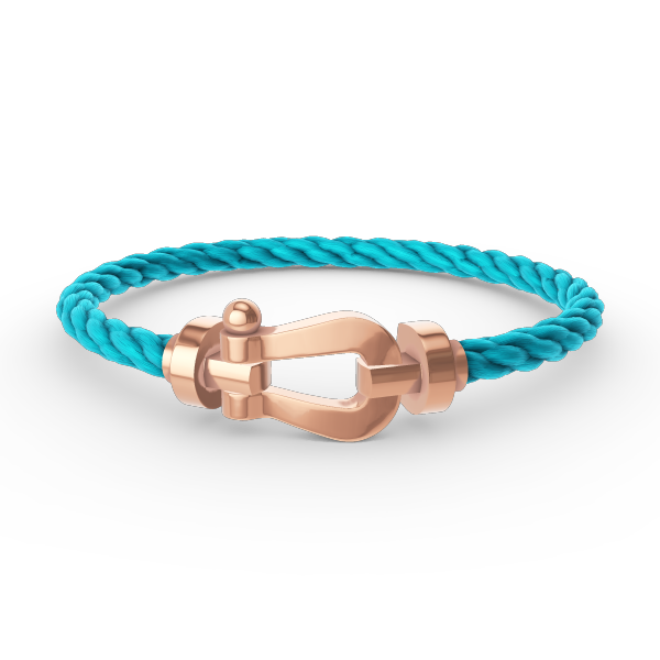 [Joyas Regalia] PULSERA FORCE DE HERRADURA GRANDE SIN DIAMANTES EN ORO ROSA