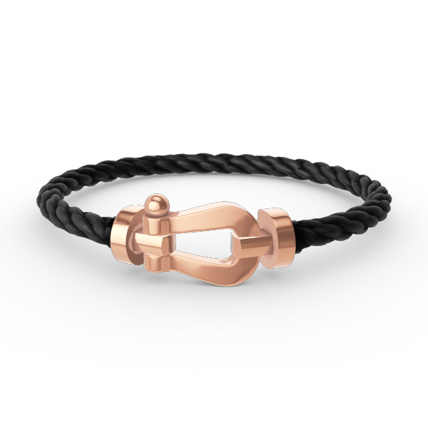 [Joyas Regalia] PULSERA FORCE DE HERRADURA GRANDE SIN DIAMANTES EN ORO ROSA