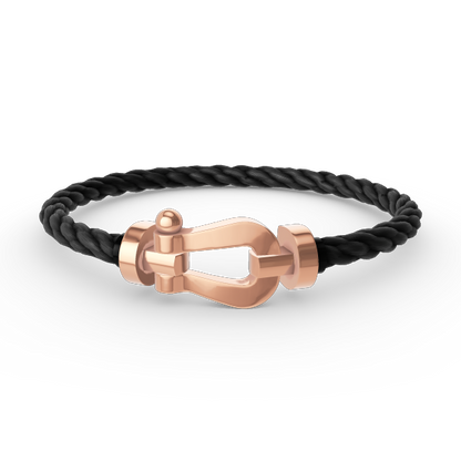 [Joyas Regalia] PULSERA FORCE DE HERRADURA GRANDE SIN DIAMANTES EN ORO ROSA