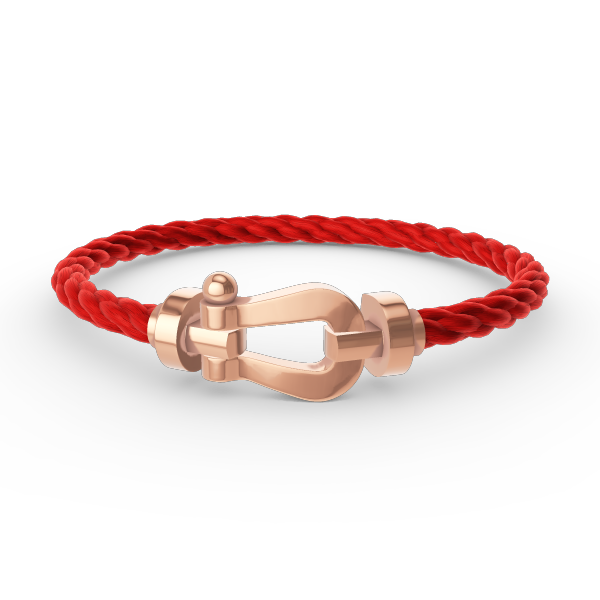 [Joyas Regalia] PULSERA FORCE DE HERRADURA GRANDE SIN DIAMANTES EN ORO ROSA