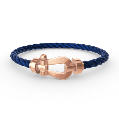 [Joyas Regalia] PULSERA FORCE DE HERRADURA GRANDE SIN DIAMANTES EN ORO ROSA