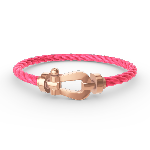 [Joyas Regalia] PULSERA FORCE DE HERRADURA GRANDE SIN DIAMANTES EN ORO ROSA