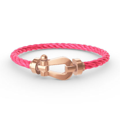 [Joyas Regalia] PULSERA FORCE DE HERRADURA GRANDE SIN DIAMANTES EN ORO ROSA