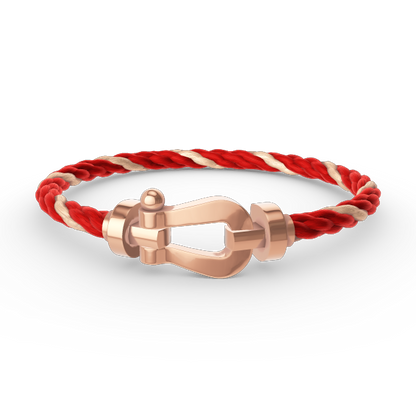 [Joyas Regalia] PULSERA FORCE DE HERRADURA GRANDE SIN DIAMANTES EN ORO ROSA