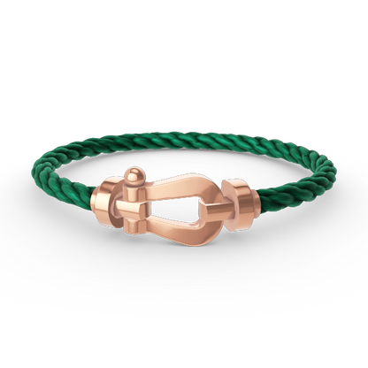 [Joyas Regalia] PULSERA FORCE DE HERRADURA GRANDE SIN DIAMANTES EN ORO ROSA