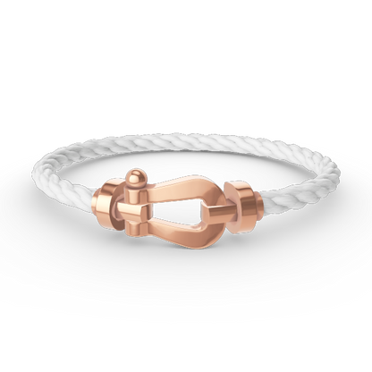 [Joyas Regalia] PULSERA FORCE DE HERRADURA GRANDE SIN DIAMANTES EN ORO ROSA