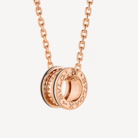 [Joyas Regalia] COLLAR ZERO 1 ROCK PEDANT ORO ROSA NEGRO