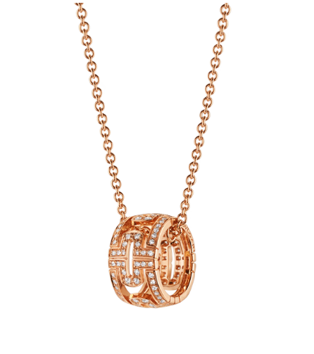 [Joyas Regalia]COLLAR PARENTESI ORO ROSA DIAMANTE