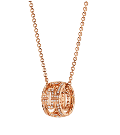 [Joyas Regalia]COLLAR PARENTESI ORO ROSA DIAMANTE