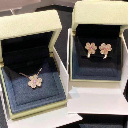 [Regalia jewelry]FRIVOLE ROSE GOLD FLOWER DIAMOND NECKLACE