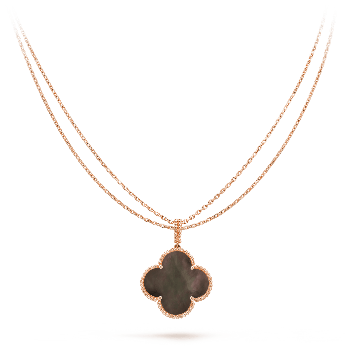 [Bijoux Regalia] COLLIER TRÈFLE EN OR 25 MM AVEC GRAND TRÈFLE