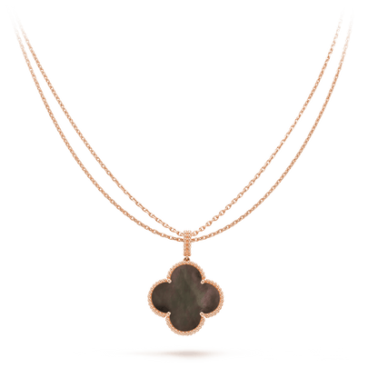 [Bijoux Regalia] COLLIER TRÈFLE EN OR 25 MM AVEC GRAND TRÈFLE