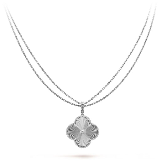 [Bijoux Regalia] COLLIER TRÈFLE GROS 25 MM EN ARGENT