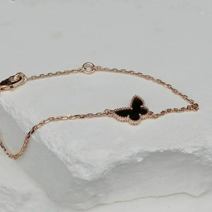 [Joyas Regalia] PULSERA DE MARIPOSA DE ÓNIX