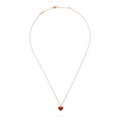 [Bijoux Regalia] COLLIER COEUR EN CORNALINE ET MÉLIFIÉ