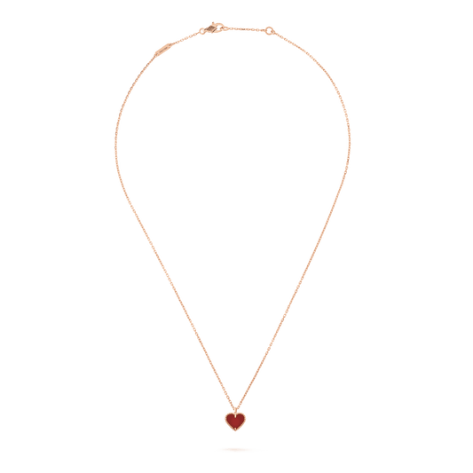 [Bijoux Regalia] COLLIER COEUR EN CORNALINE ET MÉLIFIÉ