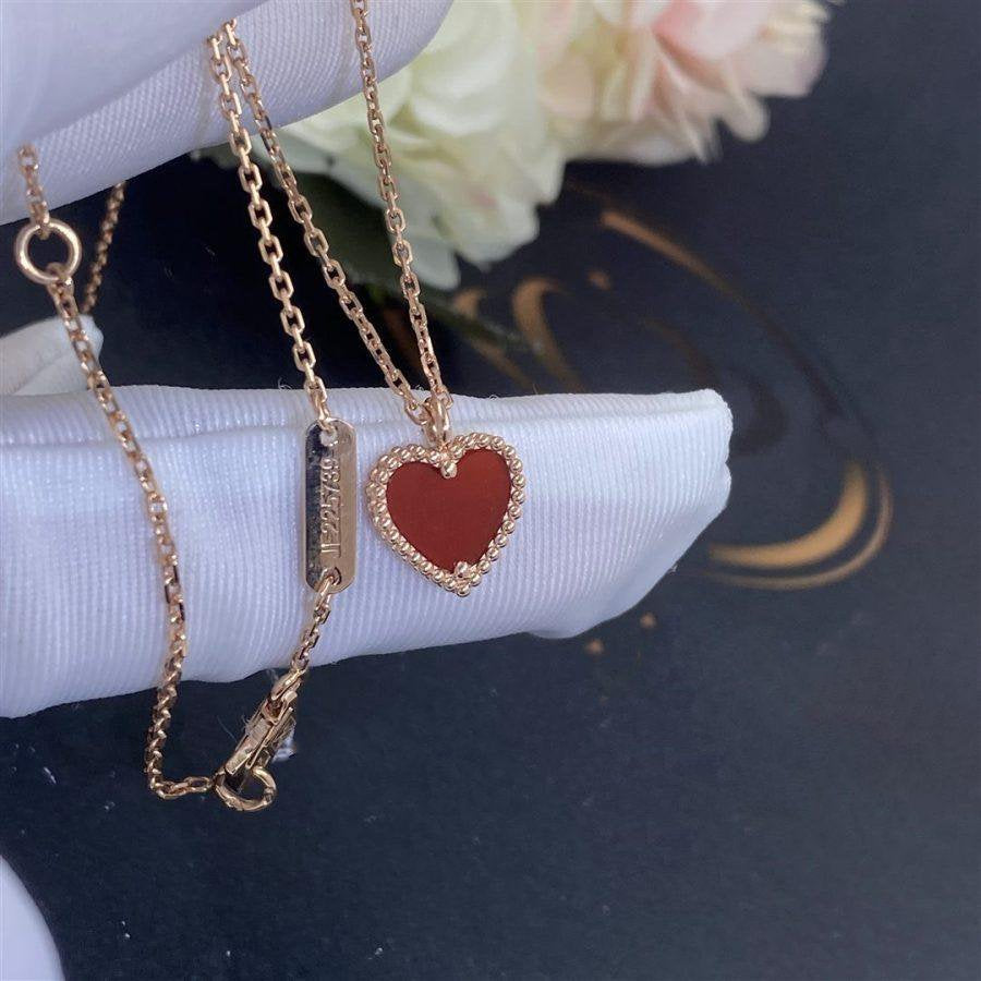 [Bijoux Regalia] COLLIER COEUR EN CORNALINE ET MÉLIFIÉ