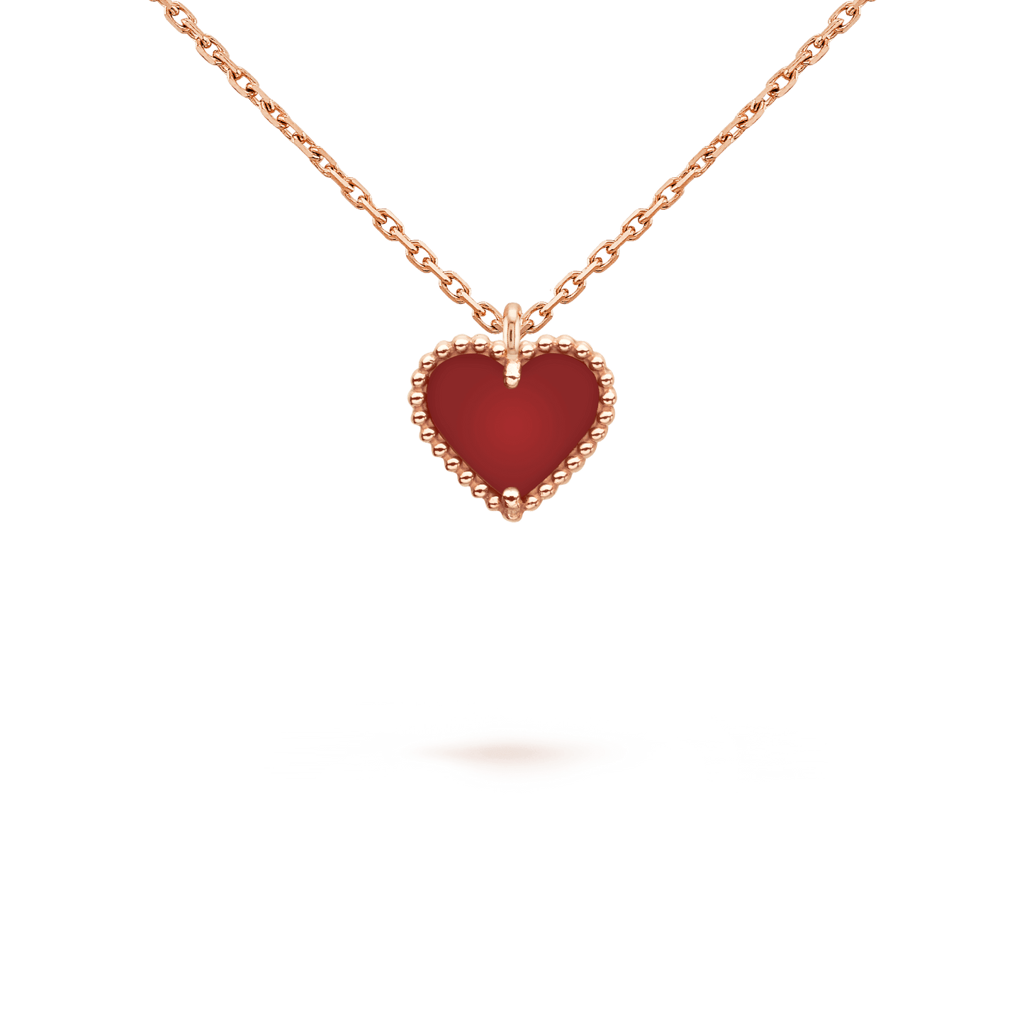 [Bijoux Regalia] COLLIER COEUR EN CORNALINE ET MÉLIFIÉ