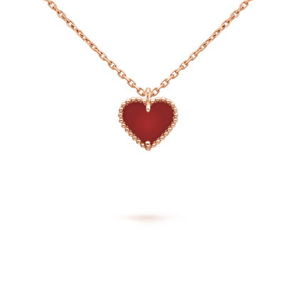 [Bijoux Regalia] COLLIER COEUR EN CORNALINE ET MÉLIFIÉ