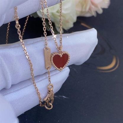 [Bijoux Regalia] COLLIER COEUR EN CORNALINE ET MÉLIFIÉ