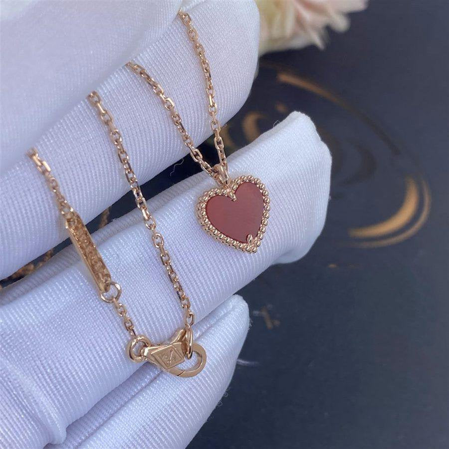 [Bijoux Regalia] COLLIER COEUR EN CORNALINE ET MÉLIFIÉ