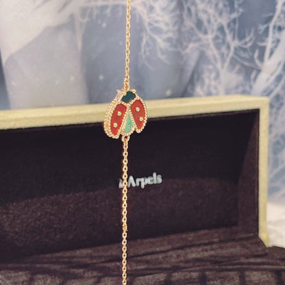 [Joyas Regalia] PULSERA DE ORO ROSA CON 1 MOTIVO DE LUCKY SPRING