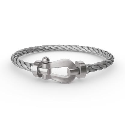 [Bijoux Regalia] BRACELET FORCE LARGE FER À CHEVAL SANS DIAMANT ARGENT