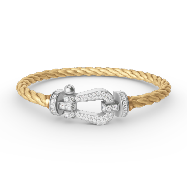 [Bijoux Regalia] BRACELET FORCE LARGE FER À CHEVAL EN ARGENT