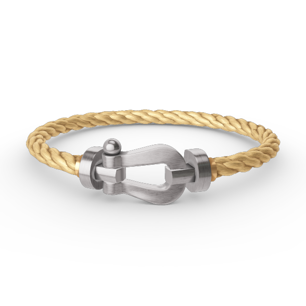 [Bijoux Regalia] BRACELET FORCE LARGE FER À CHEVAL SANS DIAMANT ARGENT
