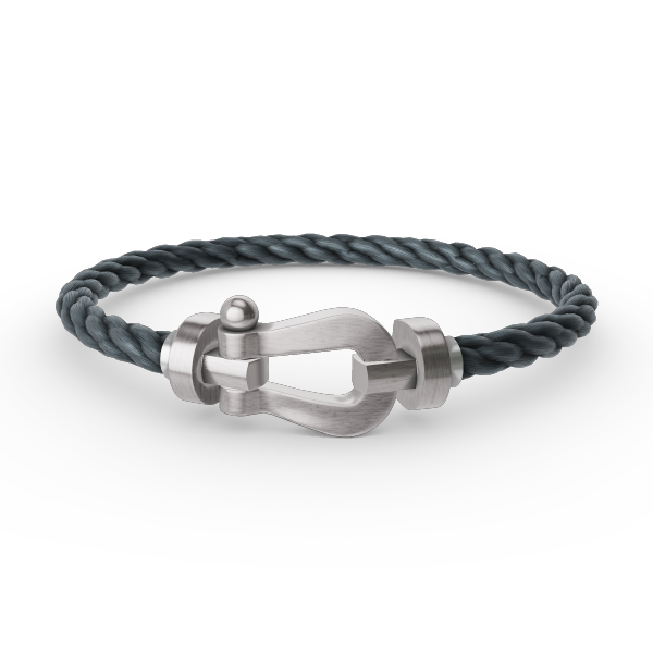 [Bijoux Regalia] BRACELET FORCE LARGE FER À CHEVAL SANS DIAMANT ARGENT