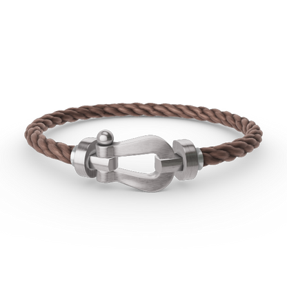 [Bijoux Regalia] BRACELET FORCE LARGE FER À CHEVAL SANS DIAMANT ARGENT