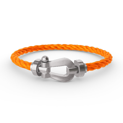 [Bijoux Regalia] BRACELET FORCE LARGE FER À CHEVAL SANS DIAMANT ARGENT