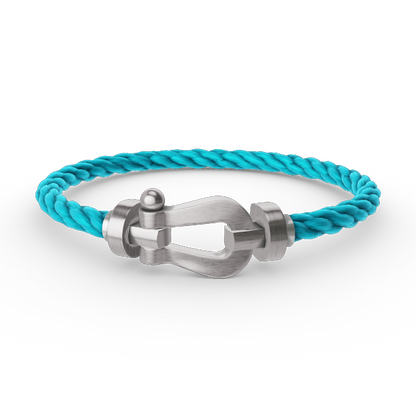 [Bijoux Regalia] BRACELET FORCE LARGE FER À CHEVAL SANS DIAMANT ARGENT