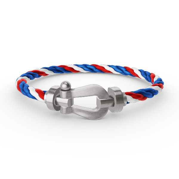 [Bijoux Regalia] BRACELET FORCE LARGE FER À CHEVAL SANS DIAMANT ARGENT